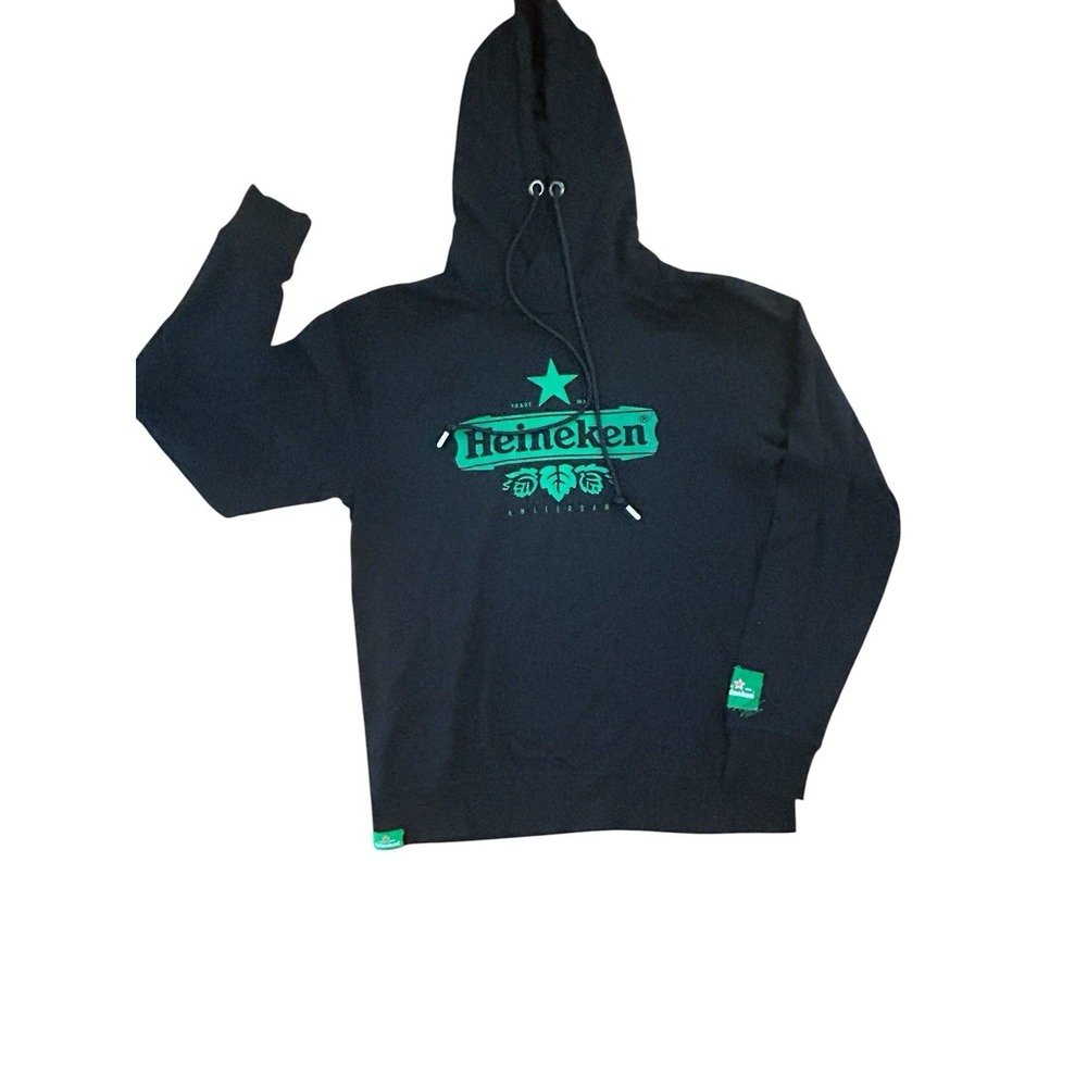 Official Heineken Black Pullover Hoodie Sweatshirt Sz Large Men's Unisex Brewery